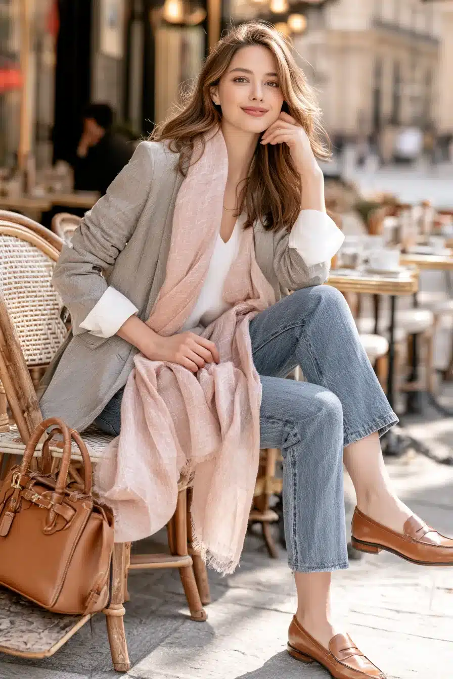 27 Pretty Pink Scarf Outfit Ideas to Brighten Your Cold Weather Wardrobe