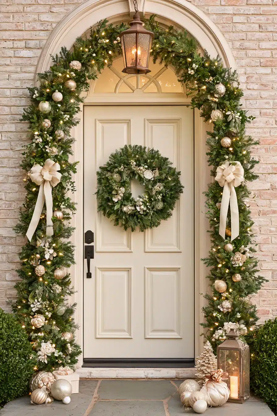 27 Beautiful Christmas Door Decorations for a Warm Holiday Welcome