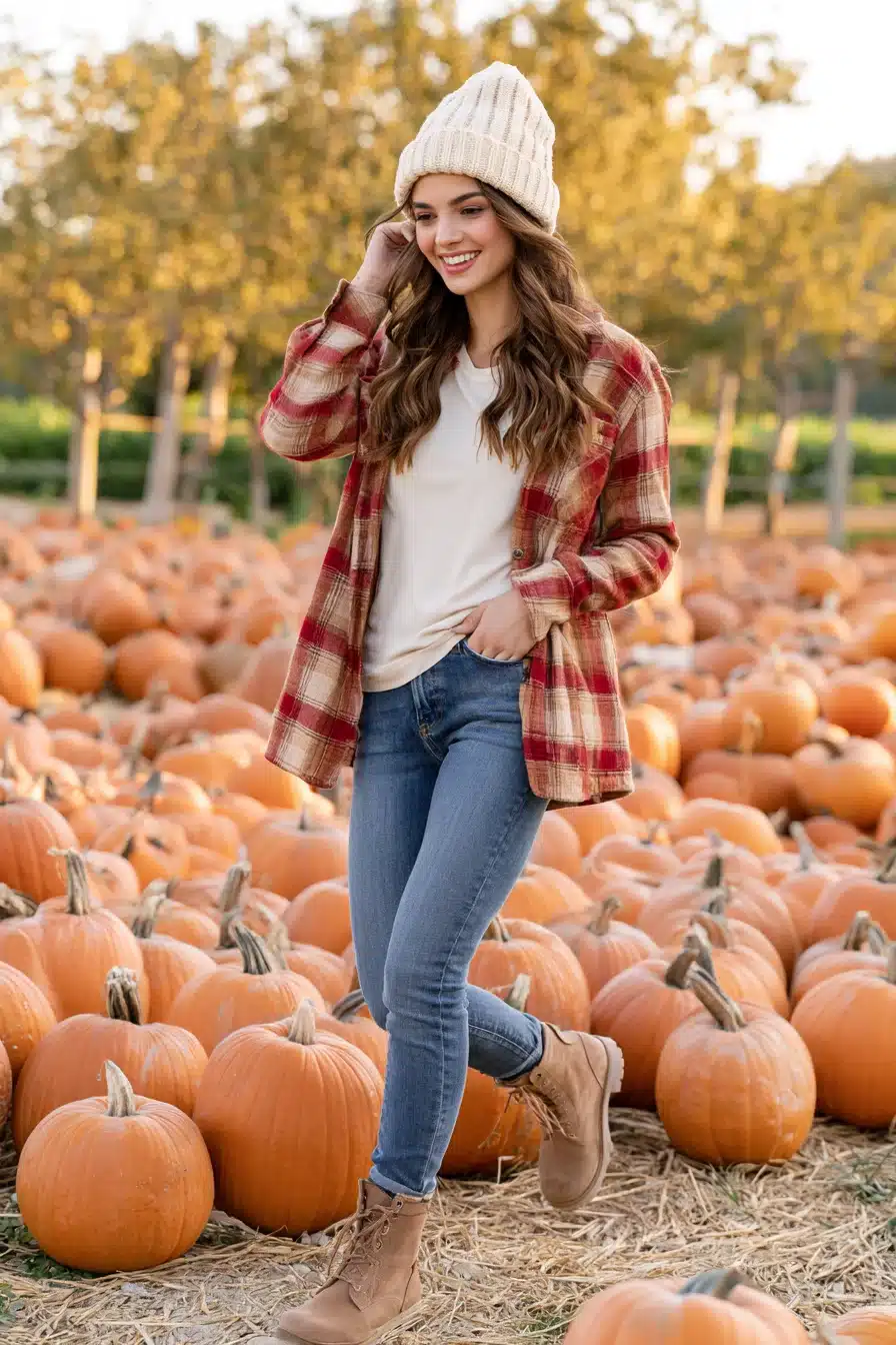 27 Cute Pumpkin Patch Outfit Ideas for a Cozy Autumn Adventure