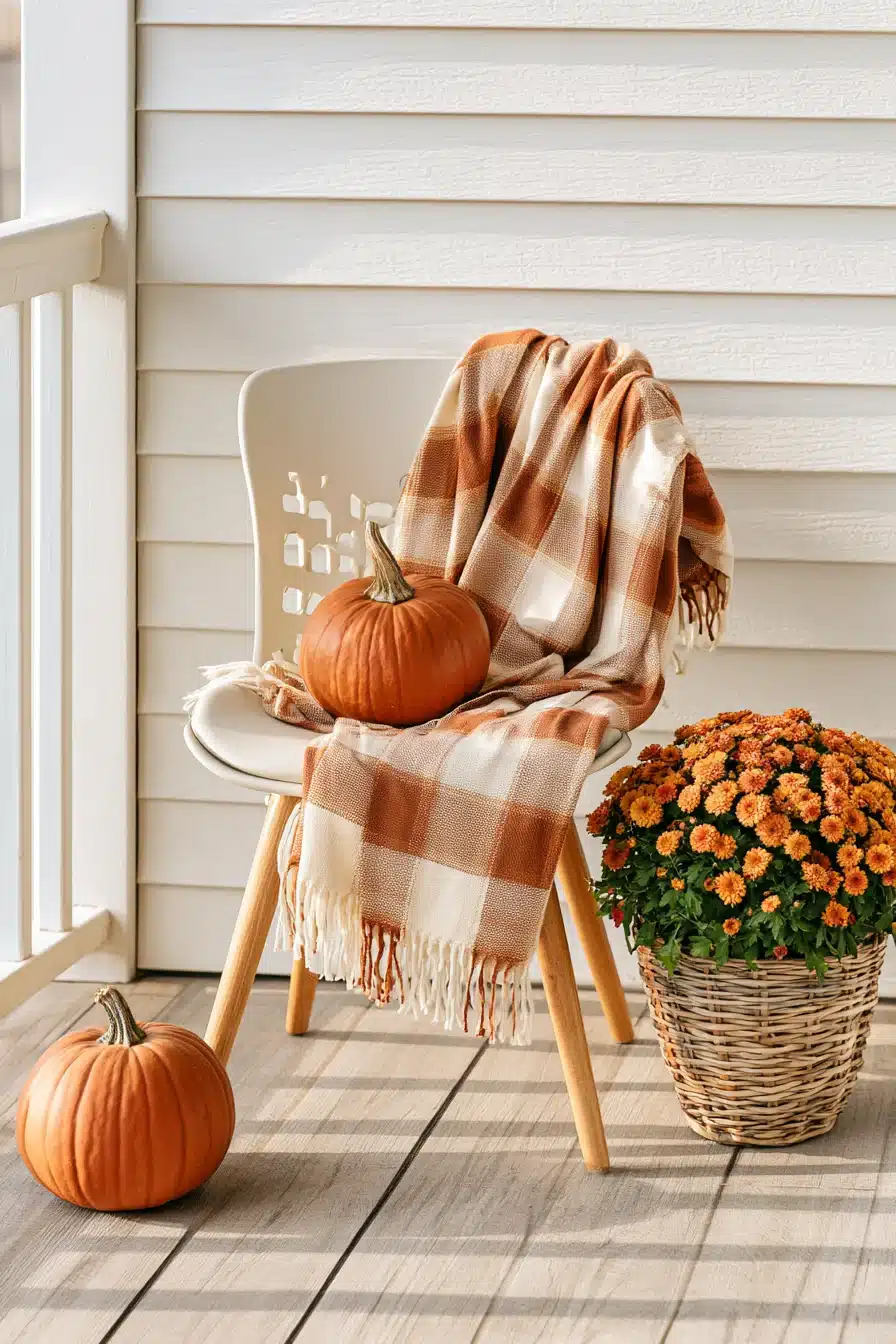 27 Cozy Small Porch Fall Decorating Ideas for a Warm Autumn Welcome
